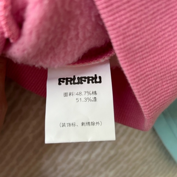 Fru Fru fuzzy bunny sweatshirt. Medium - Picture 7 of 10